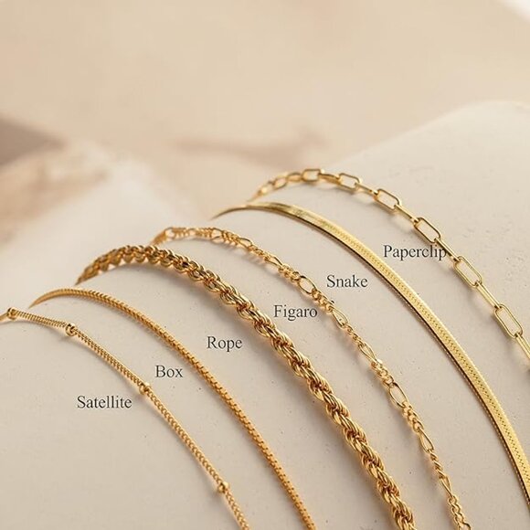 6 Piece Set Of 14k Gold Bracelets - Picture 3 of 5